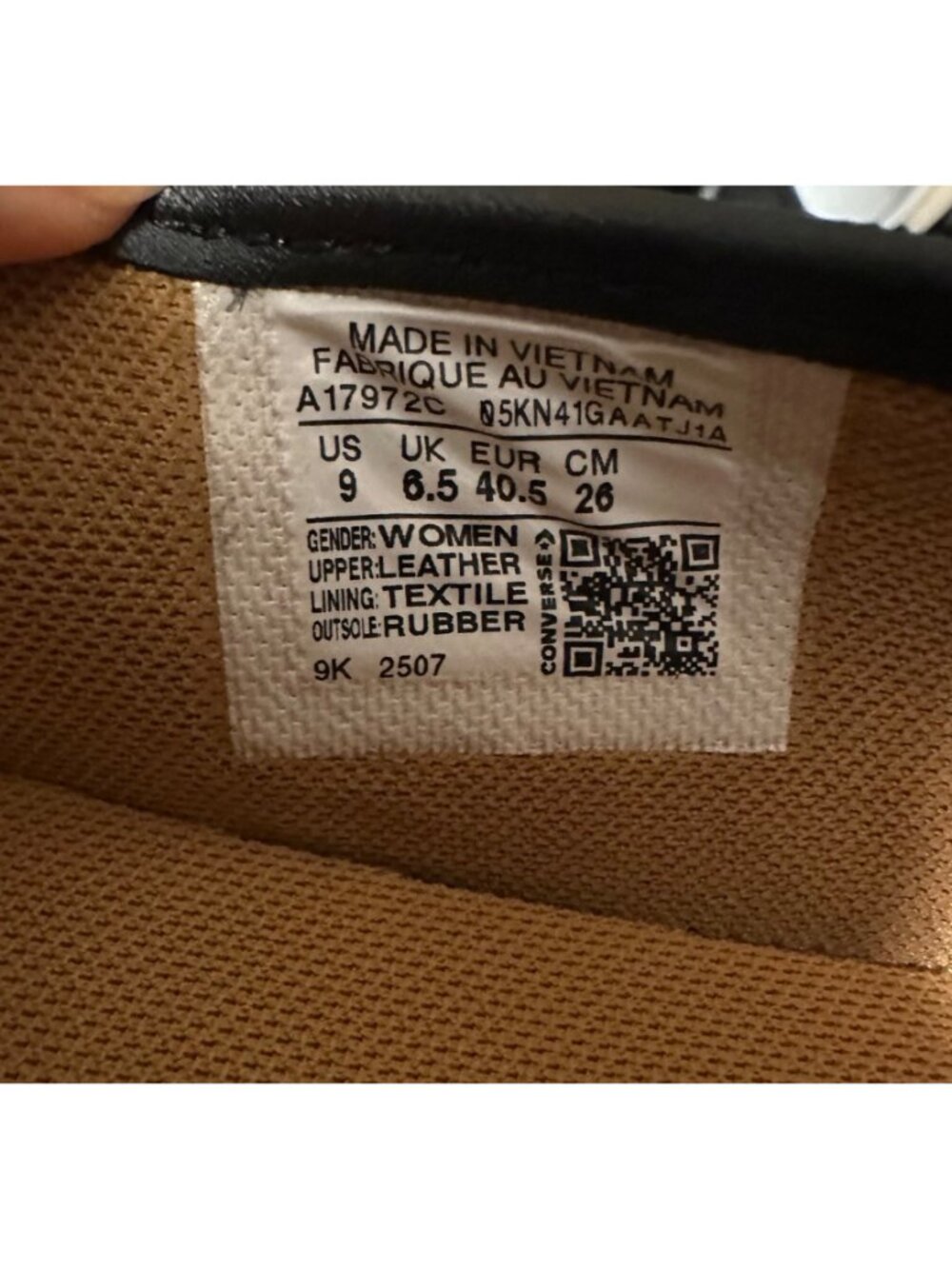 ⭐Converse Dainty Mary Jane Leopard Sz 9 Womens shoes Sneaker Black Brown A17972C - Picture 11 of 11